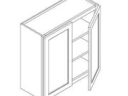 H8-W3330 - Wall Cabinets, 2Doors, 2Shelves;W33" H30" D12"