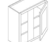 S6-WBC2736 - Wall Blind Corner Cabinets 1door 2shelves W27"H36" Adj.Left or Right