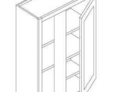 H8-WBC2742 - Wall Blind Corner Cabinets 1Door 3Shelves W27"H42" Adj.Left or Right