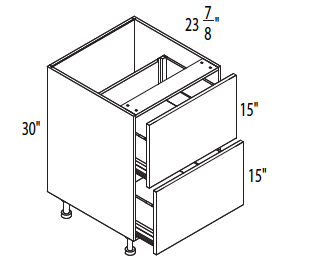 GPG-DB30-2 - Drawer Base Cabinet