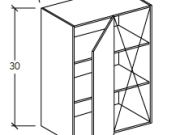 SW-WBC2730 - 30"High Wall Blind Corner Cabinet