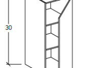 SW-W0930 - 30" High Wall Cabinet with One Door