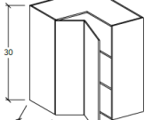 SW-SCW2430 - 30"High Corner Wall Cabinet