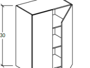 SW-W2430 - 30" High Wall Cabinet with Two Doors