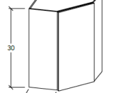 SW-WDC2430 - 30" High Wall Diagonal Corner Cabinet