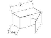 SW-W2412 - 24" WIDTH WALL CABINET WITH TWO DOORS