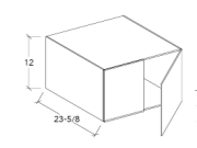 SW-W331224- COUNTER-DEPTH WALL CABINET WITH TWO DOORS