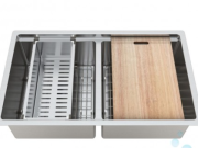 B1860-STAINLESS WORKSTATION UNDER-MOUNT 18 GAUGE, 10MM RADIUS SINK