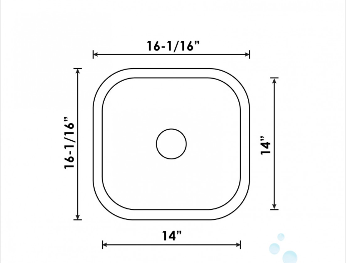 B700 UNDERMOUNT STAINLESS STEEL SINGLE BAR/PREP KITCHEN SINK - Image 3