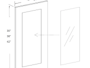 B8-WM1236 - Replacement Glass Insert Door Panel