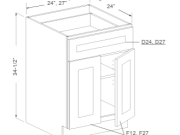B8-B24 - Base Cabinet with 1 Drawer & 2 Doors