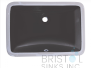 B605 VITREOUS CHINA RECTANGULAR UNDERMOUNT BATHROOM SINK - BLACK