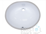 B601- VITREOUS CHINA OVAL UNDERMOUNT BATHROOM SINK - WHITE