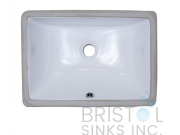 B608 VITREOUS CHINA RECTANGULAR UNDERMOUNT BATHROOM SINK - WHITE