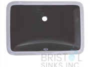 B607 VITREOUS CHINA RECTANGULAR UNDERMOUNT BATHROOM SINK - BLACK