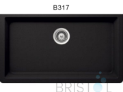 B317 VIRTUO GRANITE SINGLE UNDERMOUNT BOWL KITCHEN SINK-PEARL BLACK