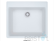 B346 VIRTUO GRANITE SINGLE TOPMOUNT BOWL KITCHEN SINK-ULTRA WHITE