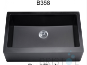 B358 VIRTUO GRANITE FARMHOUSE/APRON SINGLE BOWL KITCHEN SINK-PEARL BLACK