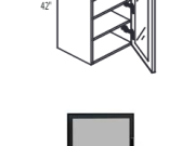 GLASS DOOR - WT-B-ALU-GRAY-W1542F